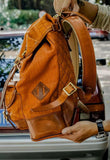 Military Style Cowhide Leather Backpack, Leather Travel Bag, Men Backpack Sack, Sea Sack, Army Backpack, Sailor Bag, Full Grain Leather