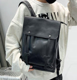 Minimalist brown/black Vegan Leather backpack women, Handcrafted waterproof backpack laptop bag, handbag men, Gift for Her/Him