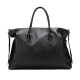 Minimalist Cowhide Leather Tote Bag, Extra Large Black Tote Carry All Handbag, Chic Weekend Bag, Australian Shopper Bag, Gift For Her