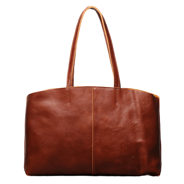 Minimalist Full Grain Leather Tote Bag Casual Leather Bag Women Large