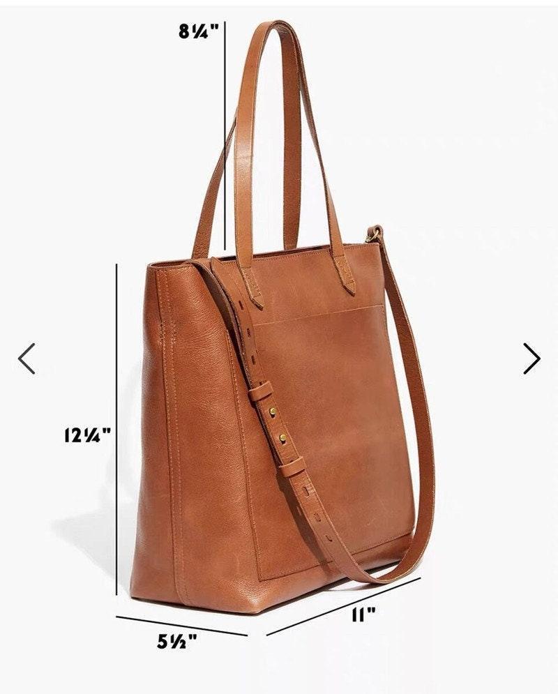 Minimalist Full Grain Leather Tote Bag, Large Leather Shoulder Bag, Tan Leather Purse Crossbody, Limited Edition Leather Tote, Gift for Mum