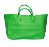 Extra Large Leather Tote Bag, Cowhide Leather Bag, Lady Fashion Bag Green, Leather Weekend Bag, Women Carry Out Bag, Gifts For Her