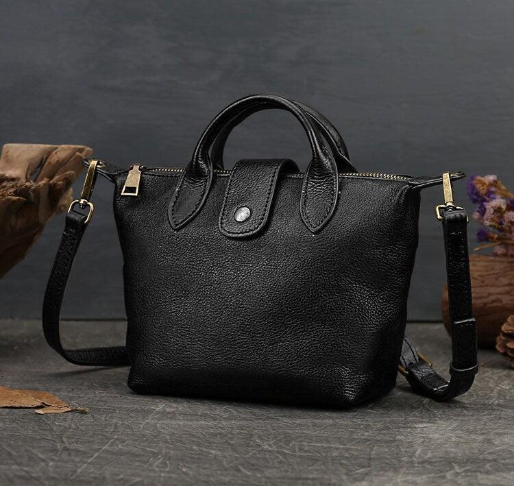 Small Everyday Crossbody Bag, Vintage Small Bag,Shoulder Bag, Simple Pouch, Everyday bag, Small Crossbody bag, Top handle Bag, Full Grain