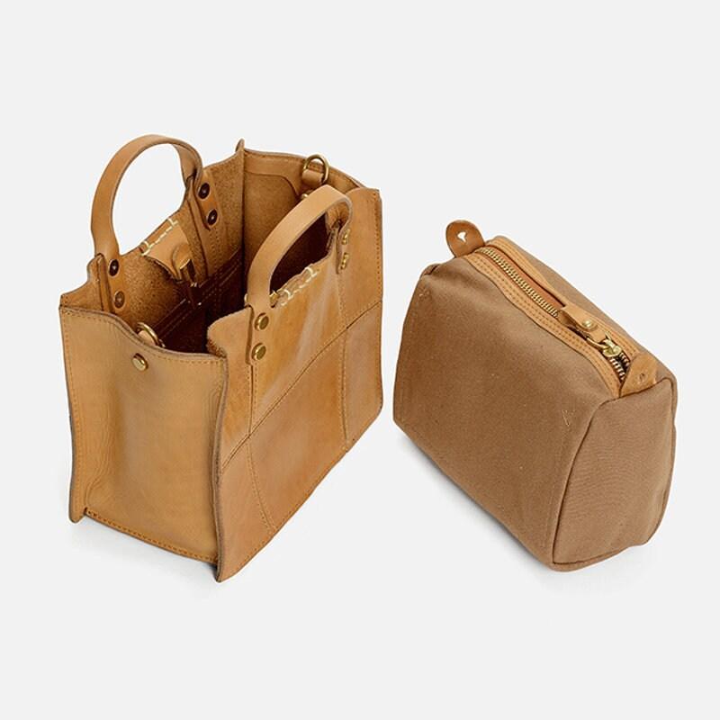 Small Handbag, Full Grain Leather Shoulder Bag Fashion Crossbody Bag, Everyday Minimalist Leather Small Purse, Tan Black Coffee Gift for Her