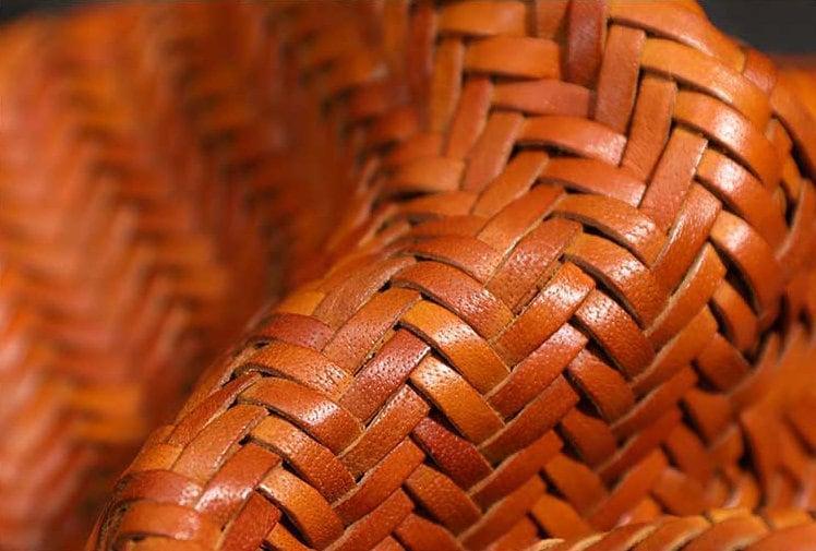 Soft Teal Black Woven Italian Leather Tote Bag, Italian Woven Italian Handbag, Slouchy Bag, Handmade Woven Leather Purse, Gift for Her