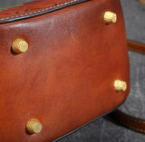 SUNFLOWER LEATHER Bag for Women, Vintage Women's Boho Bag, Sun Tooled Leather Handbag, Western Shoulder Bag, Fashionable Round Bag