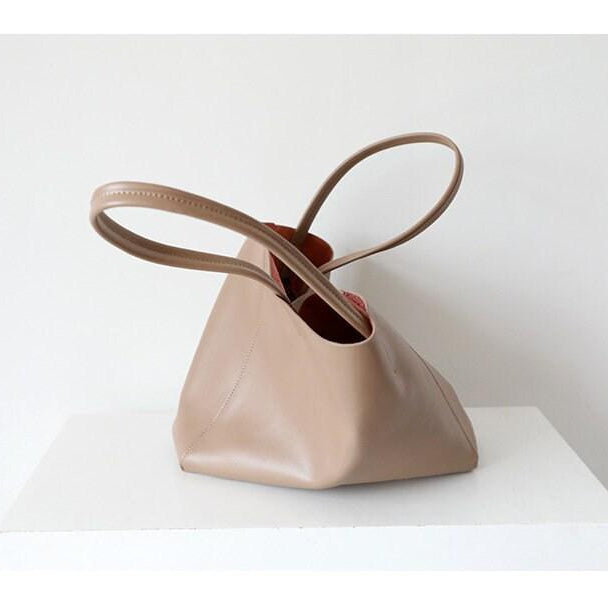 TOTE leather bag, GENUINE leather bag, Large beige leather bag, Laptop, tablet bag, leather bag for books, leather shopper, Caffe Latte