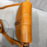 Vintage shoulder bag, Leather crossbody purse, Tan Cute Messenger bag, Everyday trendy crossbody Handcrafted bag, Messenger Purse