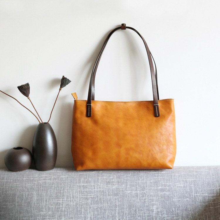 Women Pure Leather Tote Bag | Large Italian Leather Handcrafted Handbag | Spacious Durable | Full Grain Leather | Black Colour