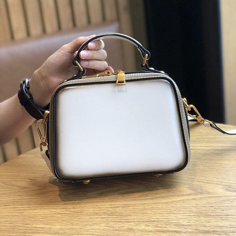 Womens Leather Handbag, Retro Cute Leather Shoulder Bag, Handmade Leather Handbag, Small Crossbody Leather Purse, Cowhide Purse