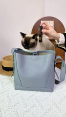 Minimalist Pebbled Leather Bucket Bag | Handcrafted Genuine Leather Shoulder Bag, Chic Crossbody Bag, Gift for Her