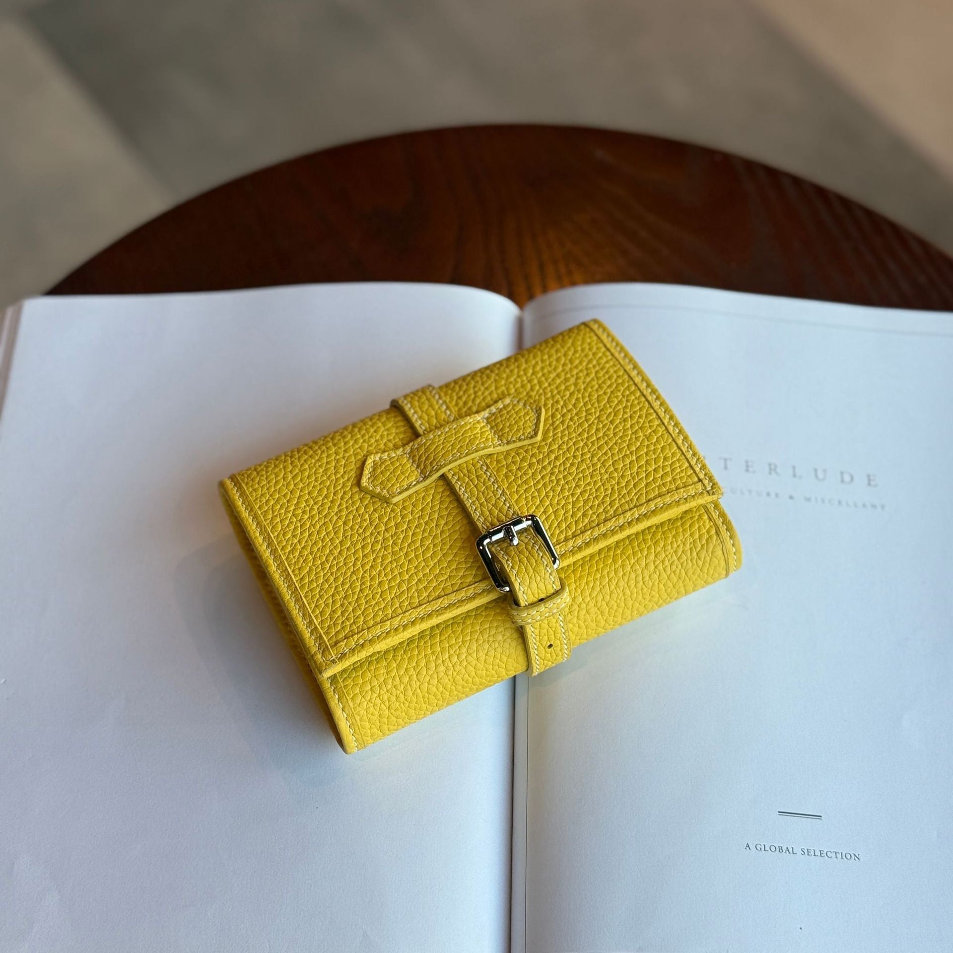 Handcrafted Full Grain Leather Jewellery Travel Organizer, Luxury Cowhide Jewellery Roll with Ring & Earring Holder, Portable Storage Case