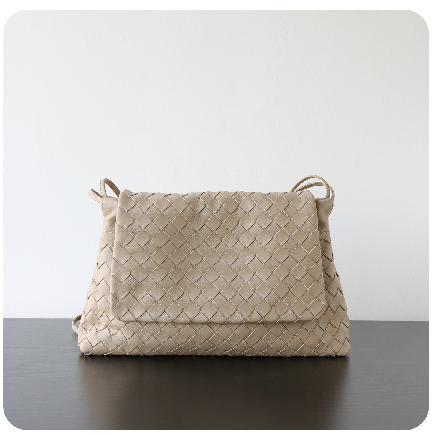 Luxury Handwoven Lambskin Crossbody Bag, Soft Leather Hobo Bag, Designer Craftsmanship Woven Flap Tote for Women