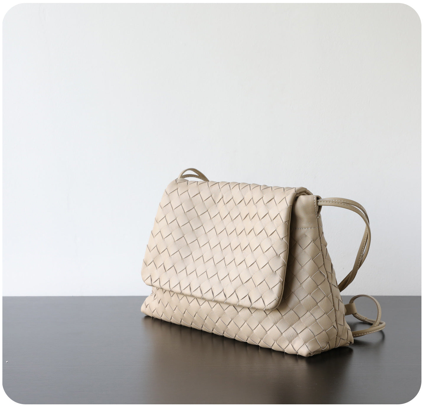 Luxury Handwoven Lambskin Crossbody Bag, Soft Leather Hobo Bag, Designer Craftsmanship Woven Flap Tote for Women