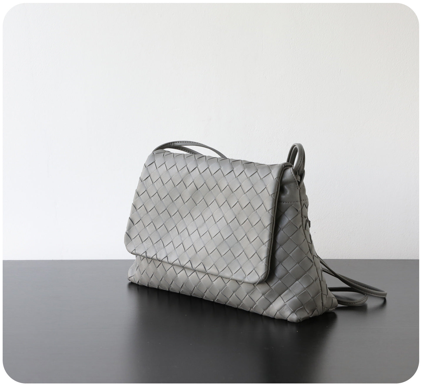 Luxury Handwoven Lambskin Crossbody Bag, Soft Leather Hobo Bag, Designer Craftsmanship Woven Flap Tote for Women