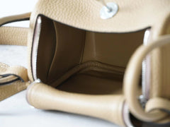 High-End Luxury Italian Taurillon Clémence Leather Women's Shoulder Bag – Gold & Silver Tone Handcrafted Handbag, Top Handle Purse, Designer Doctor-Style Satchel (19cm/26cm)