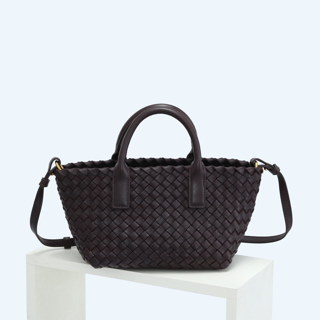 Handwoven Italian Lambskin Tote Bag,  Luxury Intrecciato Leather Shoulder Bag with Matching Pouch, Three Sizes