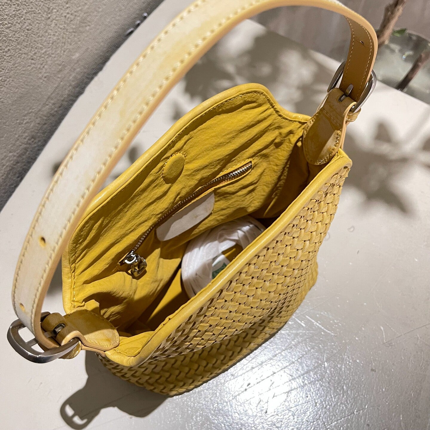 Handwoven Full Grain Leather Hobo Bag | Vintage Basketweave Shoulder & Crossbody Bag
