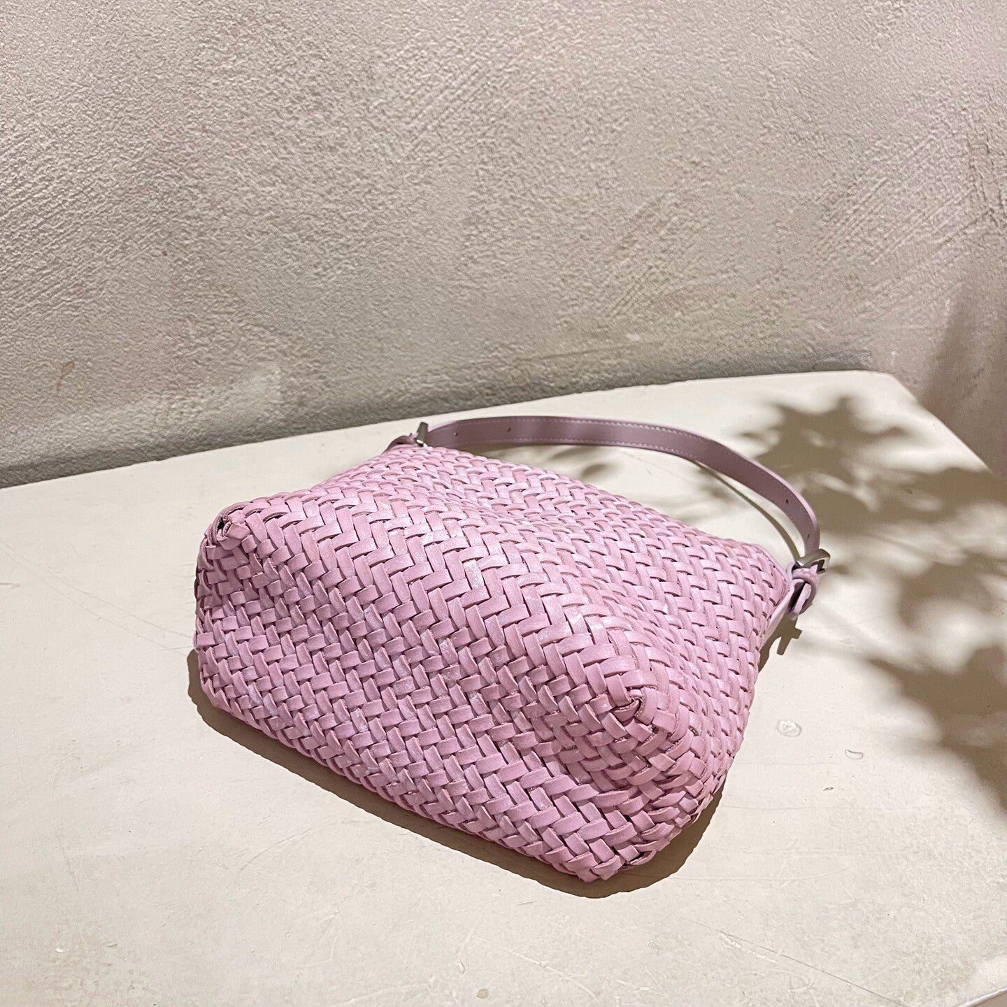 Handwoven Full Grain Leather Hobo Bag | Vintage Basketweave Shoulder & Crossbody Bag