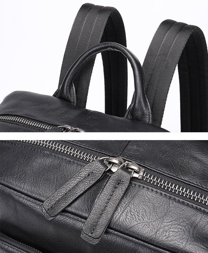 Full Grain Leather Backpack for Men | Vintage Handcrafted Cow hide Business Bag | Large Laptop Commuter Backpack