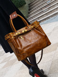 Full Grain Leather Tote Bag | Women's Vintage Handcrafted Shoulder & Crossbody Bag