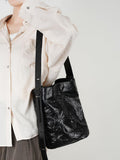 2024 Minimalist Genuine Leather Bucket Bag for Women, Handcrafted Cowhide Leather Shoulder & Crossbody Pleated Design
