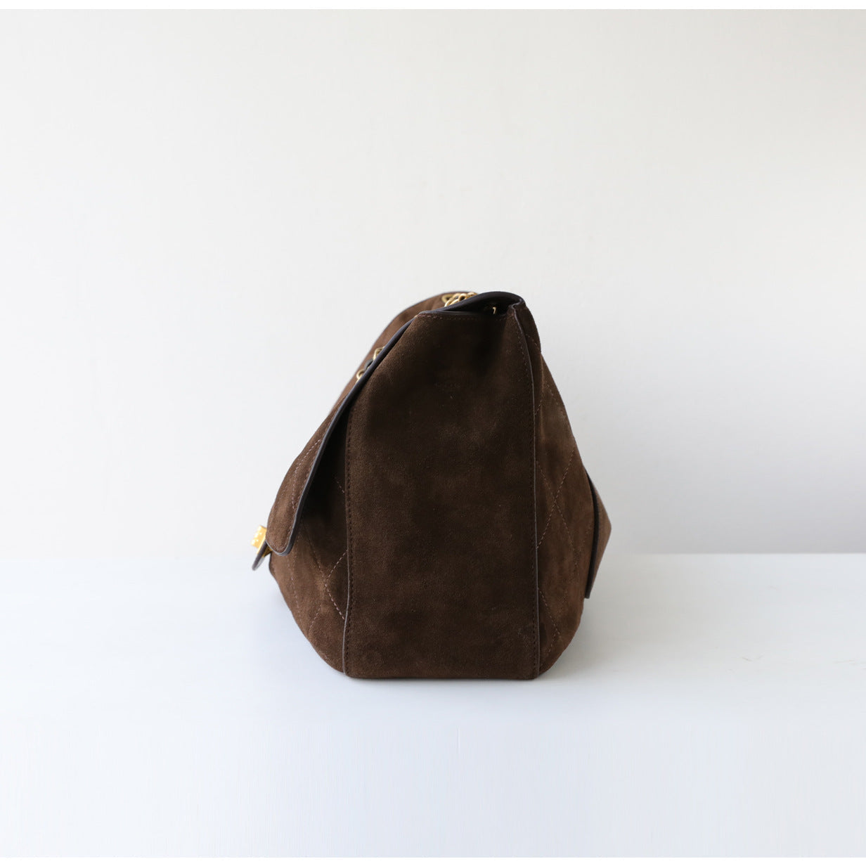 Quilted Suede Chain Flap Bag for Women | Vintage Matte Cowhide Shoulder & Crossbody Messenger Purse | Diamond-Quilted Autumn Winter Bag in Four Sizes