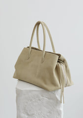 Luxury Cowhide Leather Tote Bag | Handcrafted Large Shoulder Work Satchel