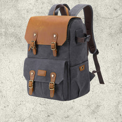 Waterproof Camera Bag Purse, Leather DSLR Bag | Anti-Theft Canvas Camera Backpack with USB Charging for Travel & Outdoor