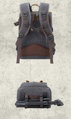 Waterproof Camera Bag Purse, Leather DSLR Bag | Anti-Theft Canvas Camera Backpack with USB Charging for Travel & Outdoor