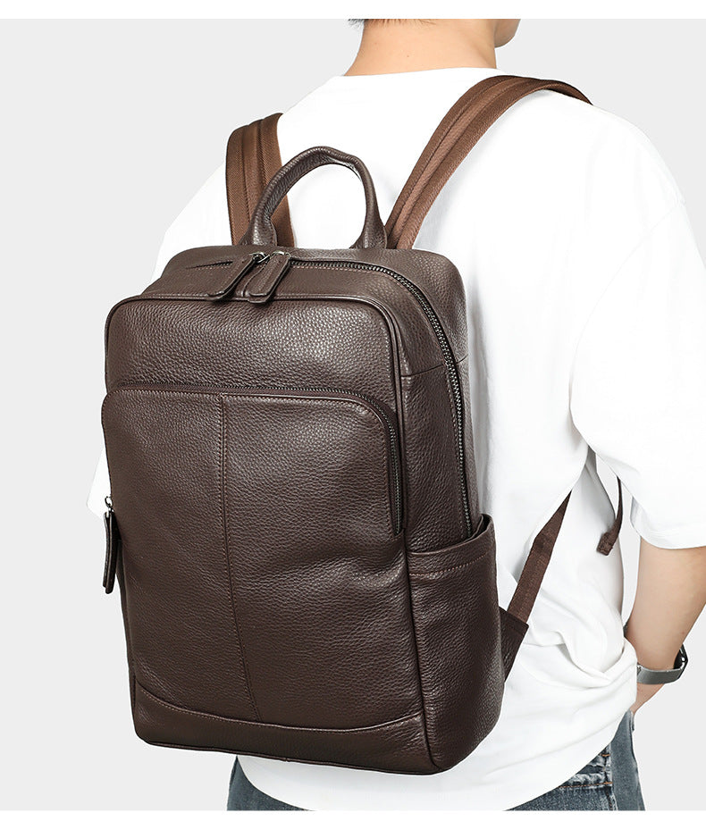 Full Grain Leather Backpack for Men | Vintage Handcrafted Cow hide Business Bag | Large Laptop Commuter Backpack