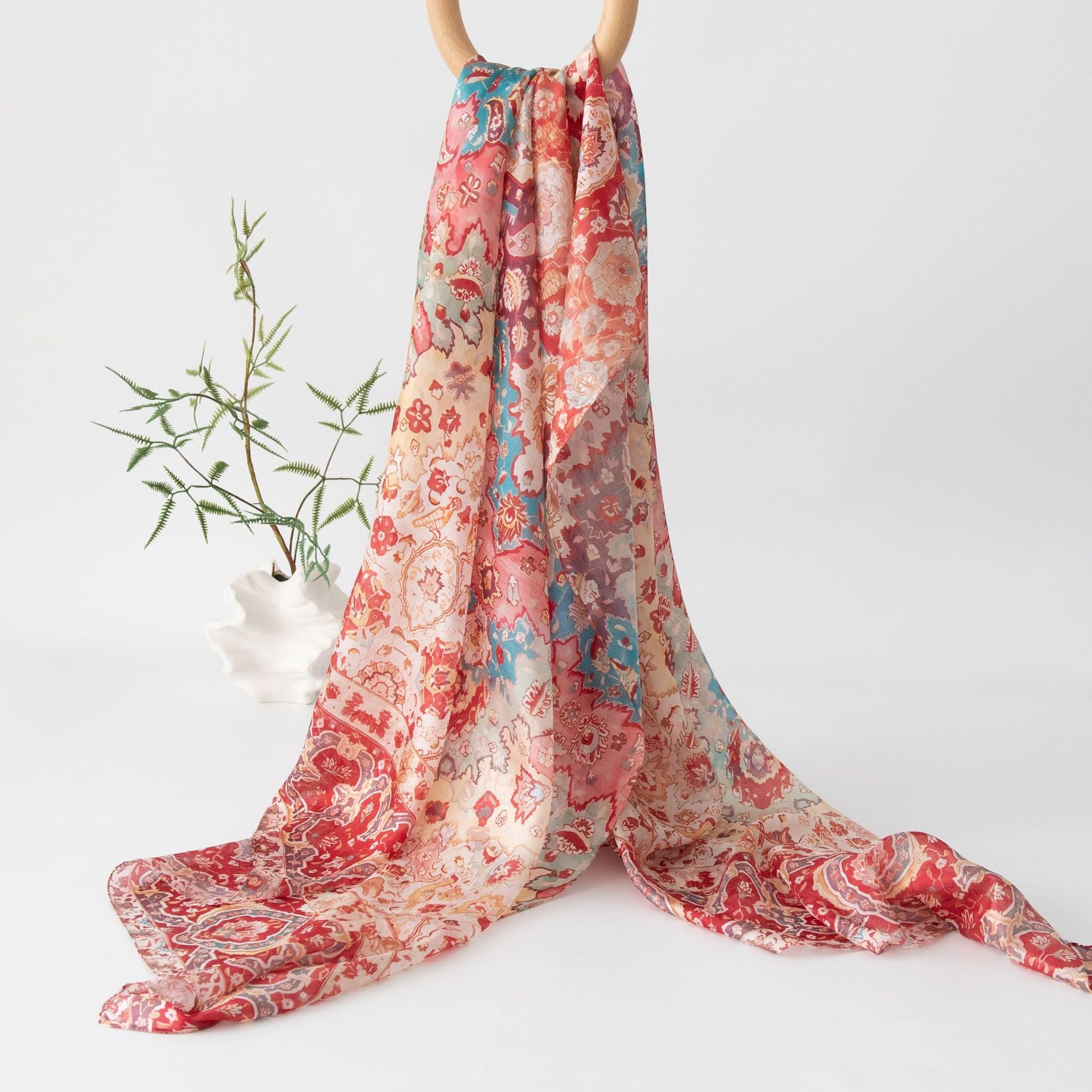 Mulberry Silk Long Scarf | Women's Lightweight Versatile Shawl, Gift for Mum