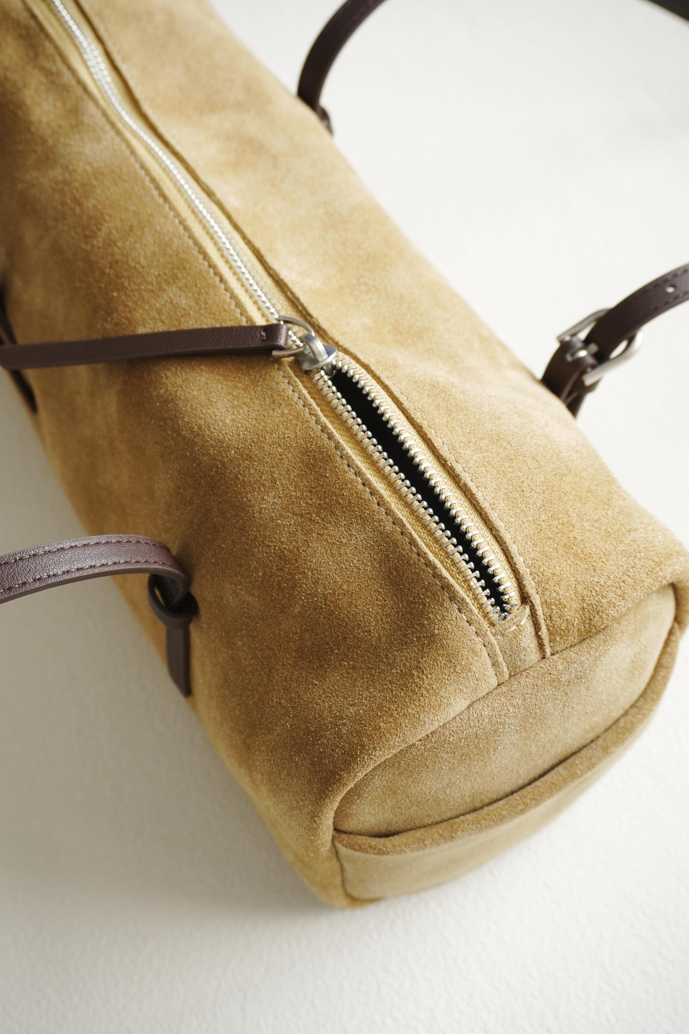 Suede Baguette Bag for Women | Matte Cowhide Leather Shoulder & Hand Bag | Versatile Commuter Purse in Two Colors