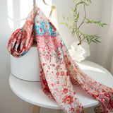 Mulberry Silk Long Scarf | Women's Lightweight Versatile Shawl, Gift for Mum