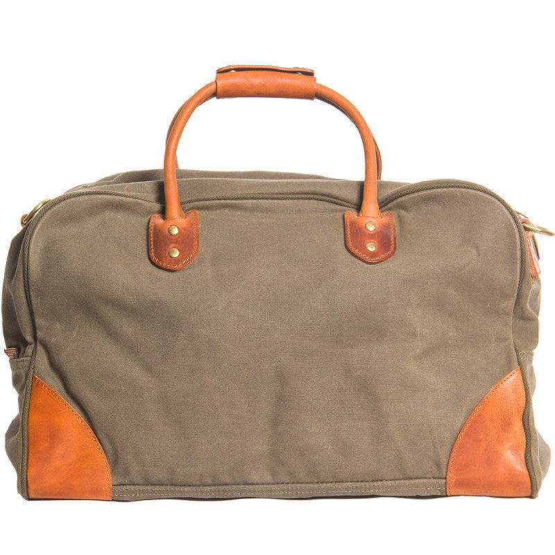 Waxed Canvas Leather Travel Duffle Bag | Men's Vintage Weekender & Overnight Bag