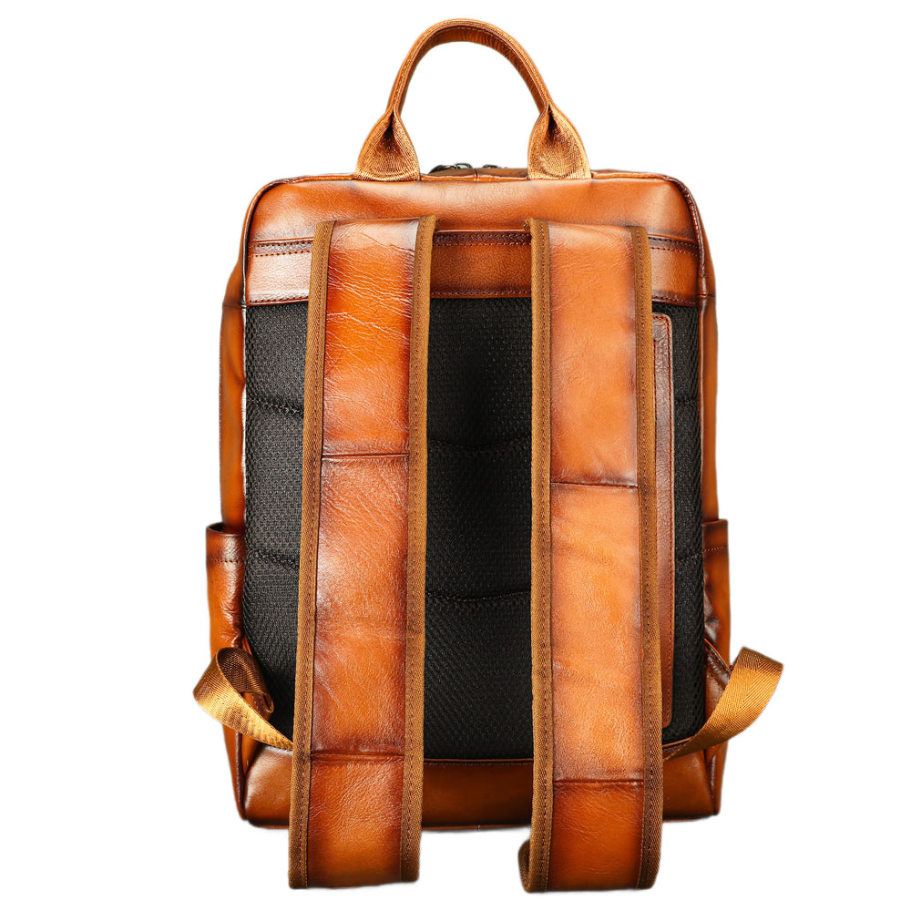 Full Grain Leather Backpack for Men | Vintage Handcrafted Cow hide Business Bag | Large Laptop Commuter Backpack