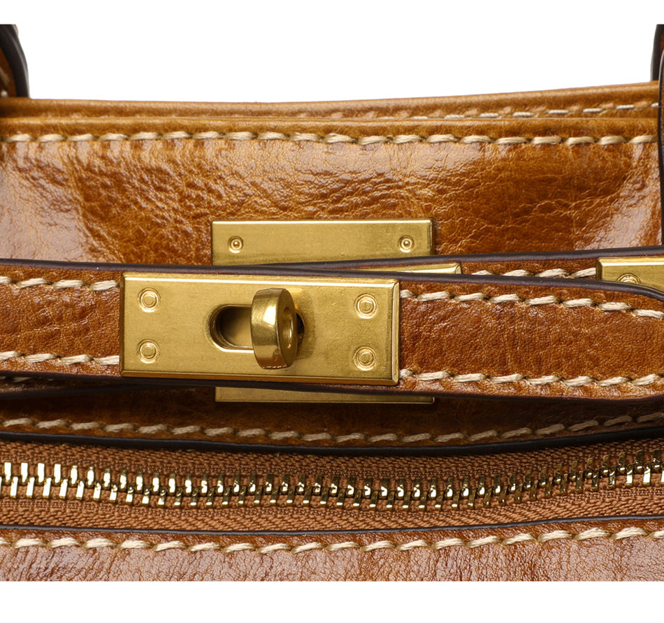 Full Grain Leather Tote Bag | Women's Vintage Handcrafted Shoulder & Crossbody Bag
