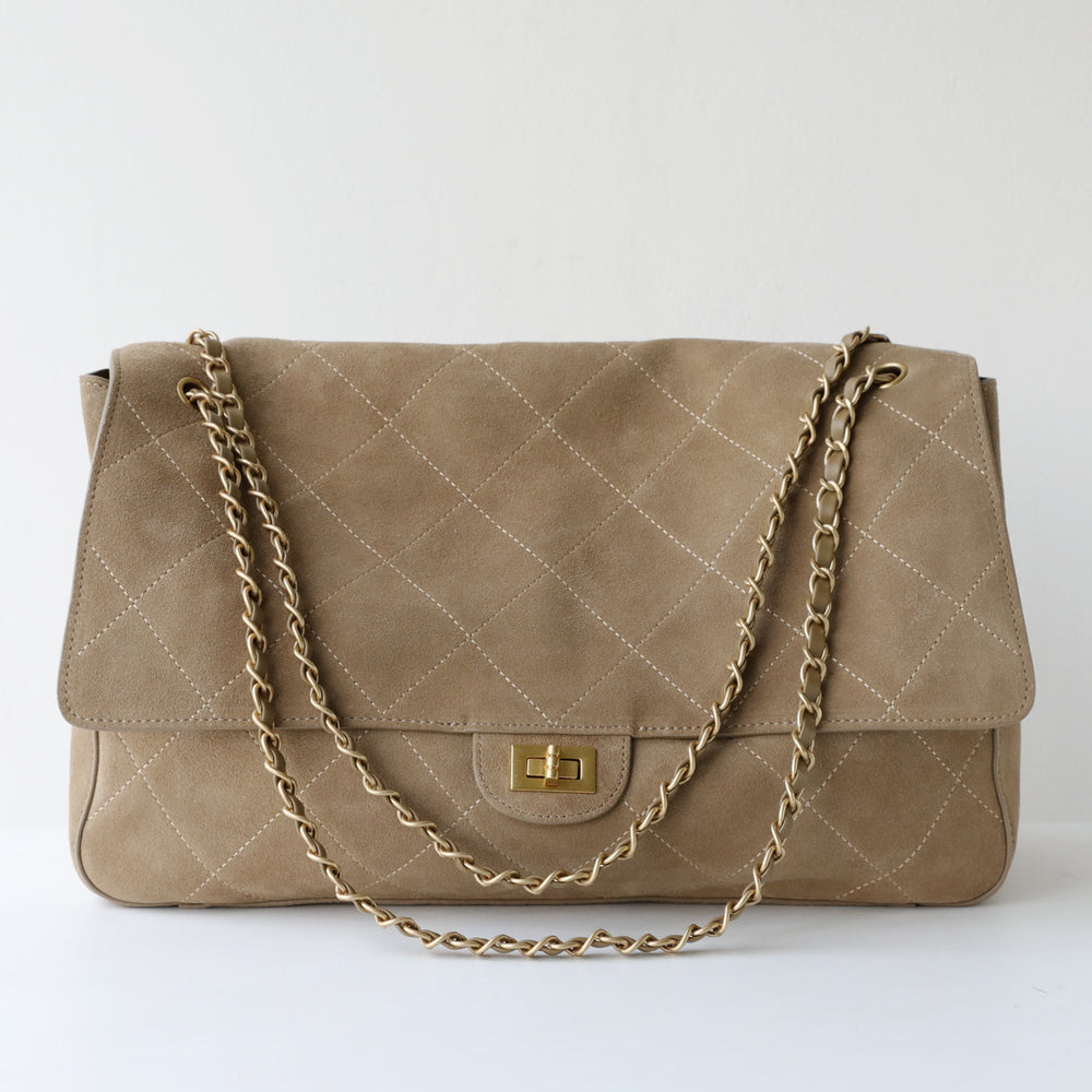Quilted Suede Chain Flap Bag for Women | Vintage Matte Cowhide Shoulder & Crossbody Messenger Purse | Diamond-Quilted Autumn Winter Bag in Four Sizes