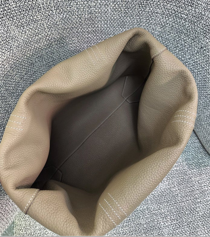 Reversible Full Grain Togo Leather Tote Bag | Two-Tone Everyday Carry Bag