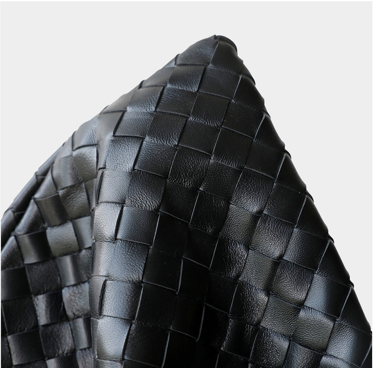 Luxurious Handwoven Lambskin Handbag Drawstring, Genuine Leather Shoulder Bucket Bag for Women