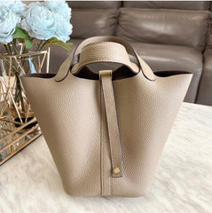 Alexel Genuine Leather handbag Women Leather Bucket Bag, Top Handle Purse, Luxury Bag, Designer Bag, Gift for Her - Alexel Crafts