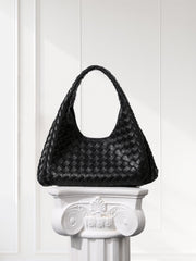 Artisanal Handwoven Lambskin Hobo Bag | Soft Leather Slouchy Luxury Shoulder Bag