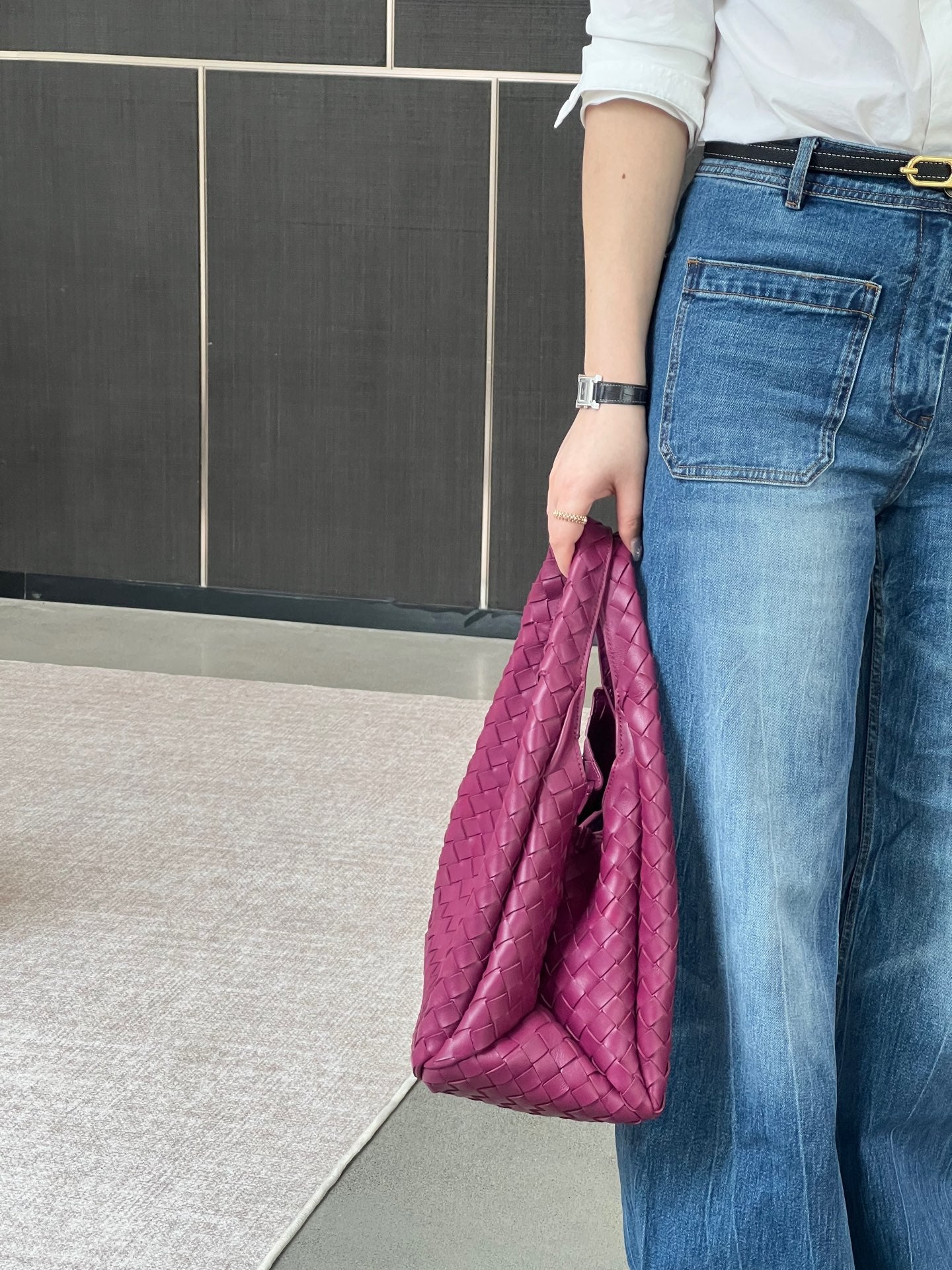 Artisanal Handwoven Lambskin Hobo Bag | Soft Leather Slouchy Luxury Shoulder Bag