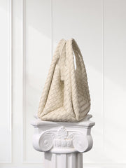 Artisanal Handwoven Lambskin Hobo Bag | Soft Leather Slouchy Luxury Shoulder Bag