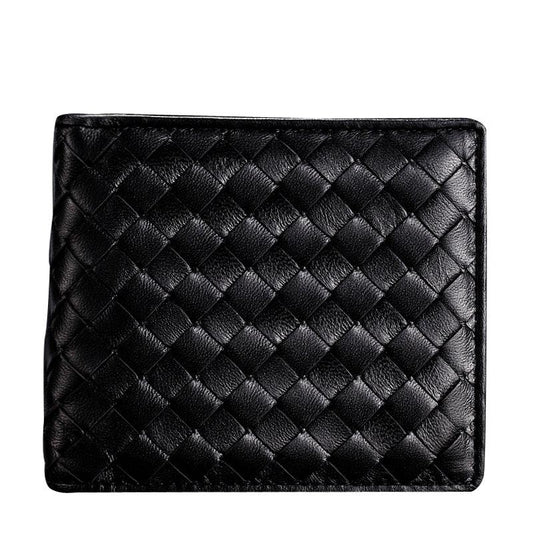 Australia Lambskin Leather Woven Wallet, Men Woven Leather Cards Holder, Handcrafted Trifold Wallet, Designer Wallet, Women Purse, Men Purse
