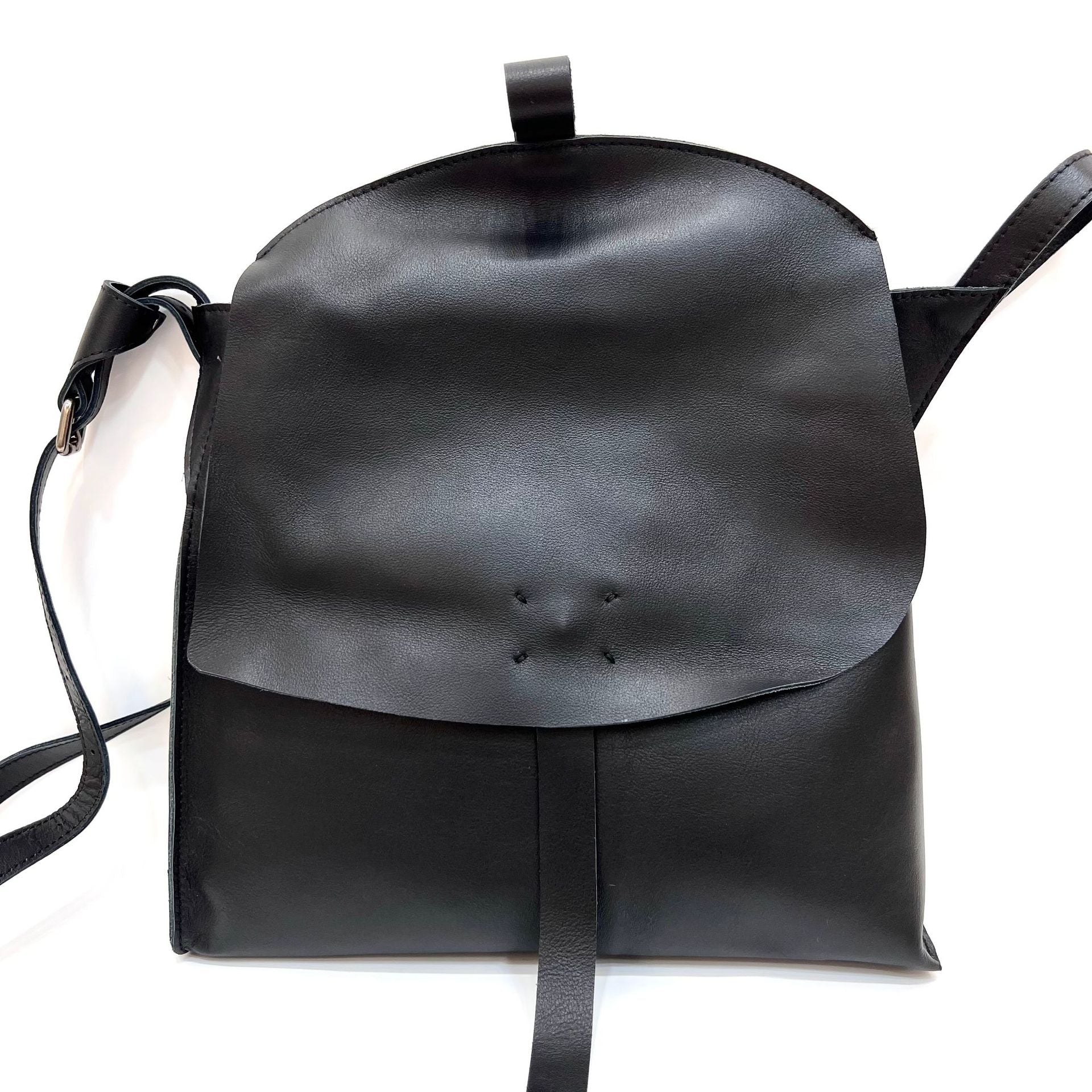 Black Shoulder 4 in 1, Convertible Backpack, Handcrafted Shoulder Bag, Leather Crossbody, Handbag With Long Strap, Women Backpack Bag