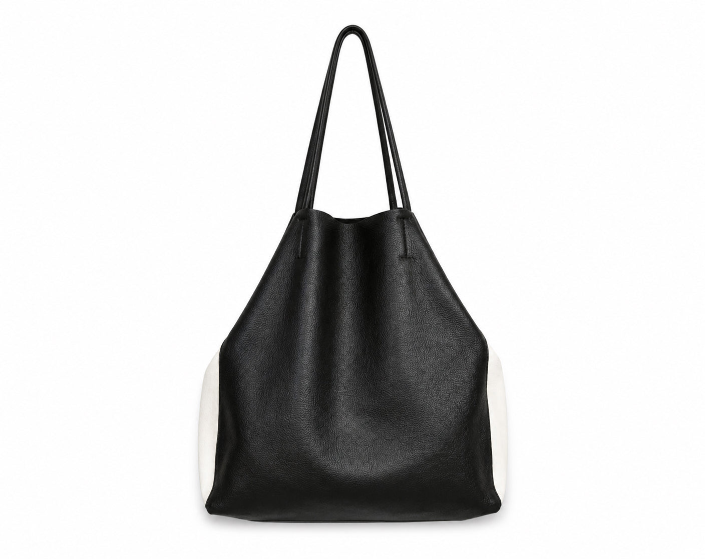 Custom Handcrafted Soft Grain Cowhide Leather Tote | Large Two-Tone Shoulder Bag for Laptop & Travel