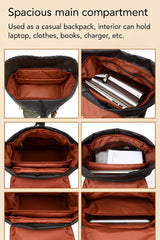 Waterproof Camera Bag Purse, Leather DSLR Bag | Anti-Theft Canvas Camera Backpack with USB Charging for Travel & Outdoor