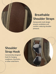 Waterproof Camera Bag Purse, Leather DSLR Bag | Anti-Theft Canvas Camera Backpack with USB Charging for Travel & Outdoor