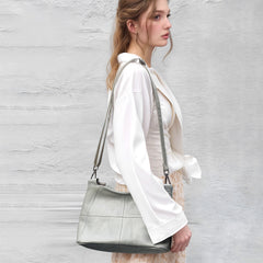 Small Cowhide Leather Shoulder Bag | Stylish Everyday Crossbody Purse